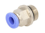 RECTUS RQSG146G / tekalan connectors gray/straight, 1/4 external, wire 6x1, metal, quantity in package: 1pc