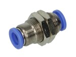 RECTUS RQSS 60 / tekalan connections bulkhead/straight, wire 6x1/6x1, with nut, metal, quantity in package: 1pc