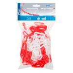 Piirdekett plastik 5m, punane/valge