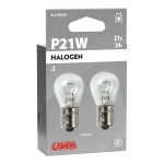 Pirn 2tk 24V P21W 21W BA15s valge E-mark