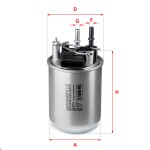 SOFIMA S 1408 NR / fuel filter fits: nissan juke 1.5d 06.10-12.19