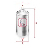 SOFIMA S 1504 B / fuel filter suitable for: volvo 240, 260, alfa romeo 155, 33, audi 100 c2, 200 c2, 80 b2, citroen jumper i, ferrari 400 i, 412 i, 512 bb, fiat coupe, croma, ducato, punto, tempra, tipo 1.0-6.5 01.71-