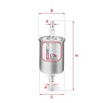 SOFIMA S 1515 B / kütusefilter sobib: mercedes e (w124), alfa romeo 145, 146, 155, 156, audi a2, a3, cadillac bls, chevrolet astra, matiz, vectra, citroen jumper i, daewoo lanos, leganza, matiz 0.8-6.0 08.89-