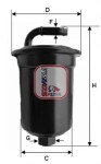 SOFIMA S 1694 B / fuel filter fits: daihatsu hijet 1.0/1.3 07.94-10.05