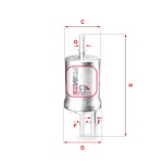 SOFIMA S 1855 B / fuel filter fits: seat alhambra, vw sharan 1.4/1.8/2.0 05.10-12.22