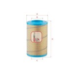SOFIMA S 3050 A / air filter (cartridge) fits: citroen jumper i, fiat ducato, hummer hummer h1, peugeot boxer 1.9d-6.5d 01.92-