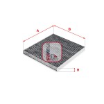 SOFIMA S 4256 CA / cabin filter with activated carbon fits: alfa romeo giulietta, giulietta/hatchback 1.4-2.0d 04.10-12.20