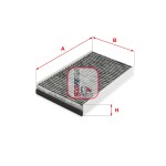 SOFIMA S 4267 CA / cabin filter with activated carbon fits: fiat multipla 1.6-1.9d 04.99-06.10