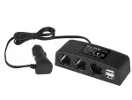 Sigaretisüütaja pesa 3-auguga + 2USB Blow