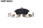 SKF Piduriklotsi komplekt,  ketaspidur VKBP 80051
