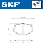 SKF Piduriklotsi komplekt,  ketaspidur VKBP 80564 A