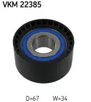 SKF Seade-/juhtrull,  hammasrihm VKM 22385