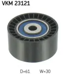 SKF Vertevo Seade-/juhtrull,  hammasrihm VKM 23121