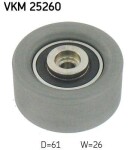 SKF Seade-/juhtrull,  hammasrihm VKM 25260