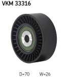 SKF Seade-/juhtrull,  soonrihm VKM 33316