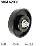 SKF  Натяжной ролик, поликлиновой ремень VKM 62031