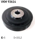 SKF Väntvõlli rihmaratas VKM 93614