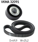 SKF Soonrihmakomplekt VKMA 32091