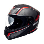 avatava lõuaga kiiver SMK GLIDE KYREN MA263 värv must/punane/matt/hall, suurus S Unisex