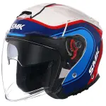 smk шлем открытый smk gtj libero цвет красный/синий/белый