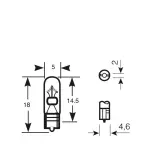 24V 1,2W цоколь T5