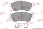 SRLine Piduriklotsi komplekt,  ketaspidur S70-0545