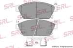 SRLine Piduriklotsi komplekt,  ketaspidur S70-0561