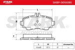 STARK Piduriklotsi komplekt,  ketaspidur SKBP-0010090