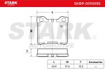 STARK Piduriklotsi komplekt,  ketaspidur SKBP-0010095
