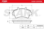 STARK Piduriklotsi komplekt,  ketaspidur SKBP-0010196