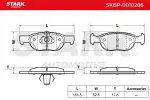 STARK Комплект тормозных колодок,  дисковый тормоз SKBP-0010286