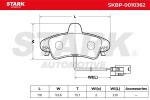 STARK Piduriklotsi komplekt,  ketaspidur SKBP-0010362