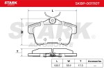 STARK Piduriklotsi komplekt,  ketaspidur SKBP-0011107