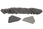S-TR STR-17A009 / (en) combine harvester blade ((en) serrated top) 82.5x76x2mm, hole diameter: 5.5mm fits: massey ferguson