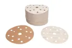 kuld paber abrasiivne: lihvketas, takjakinnitusega, arv auku: 15, .: P360, läbimõõt - mõõdud:150mm, värv: beez, pakend 100 tk