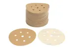kuld paber abrasiivne: lihvketas, takjakinnitusega, arv auku: 7, .: P400, läbimõõt - mõõdud:150mm, värv: beez, pakend 100 tk