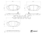 SWAG Piduriklotsi komplekt,  ketaspidur 33 10 9371