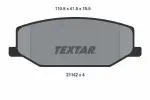 TEXTAR Piduriklotsi komplekt,  ketaspidur 2114202