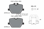 TEXTAR Piduriklotsi komplekt, ketaspidur Q+ 2147401