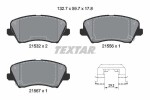 TEXTAR Piduriklotsi komplekt, ketaspidur Q+ 2153201