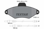 TEXTAR Piduriklotsi komplekt,  ketaspidur 2163102