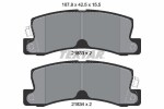 TEXTAR Piduriklotsi komplekt,  ketaspidur 2183301