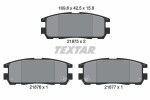 TEXTAR Piduriklotsi komplekt,  ketaspidur 2187501