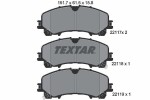 TEXTAR Комплект тормозных колодок,  дисковый тормоз 2211701