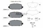 TEXTAR Piduriklotsi komplekt,  ketaspidur 2284401