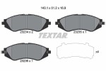 TEXTAR Piduriklotsi komplekt,  ketaspidur 2323401