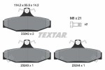 TEXTAR Piduriklotsi komplekt,  ketaspidur 2324201