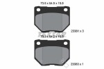 TEXTAR Piduriklotsi komplekt,  ketaspidur 2338102