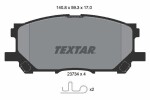 TEXTAR Piduriklotsi komplekt,  ketaspidur 2373401