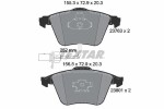 TEXTAR Piduriklotsi komplekt,  ketaspidur Q+ 2376302
